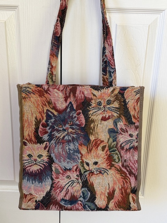 Handbags - Tapestry Cat Tote Bag    Multicolor Cats